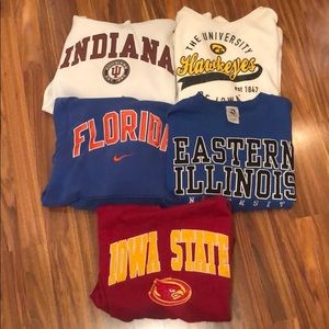 Bundle of College Sweatshirts/ Noodies